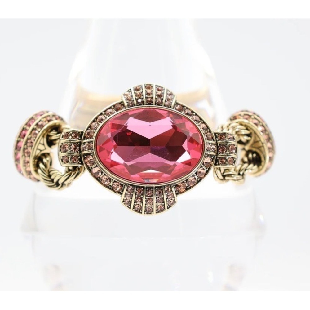 HEIDI DAUS "CHAIN OF EVENTS" PINK‎ CRYSTAL BRACELET STUNNING! NEW!